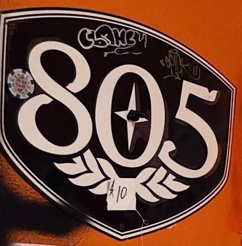 805 Beer shield metal sign