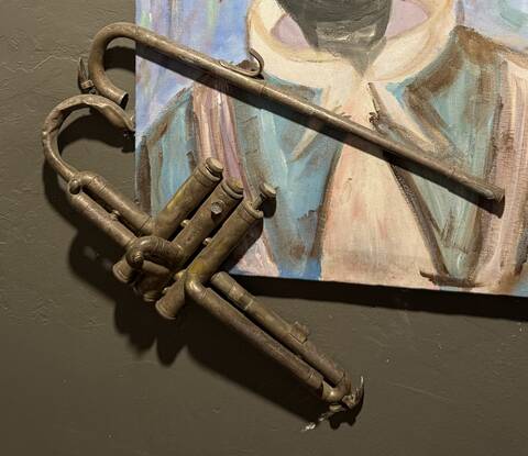 Vintage trumpet wall piece